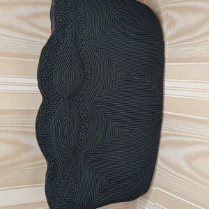 Vintage 60s Black Evening Bag By Corde CreatIons Scalloped Clutch Purse